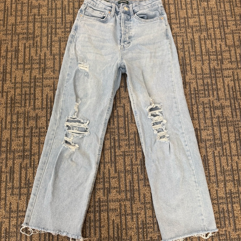 Light Blue Distressed Women Jeans